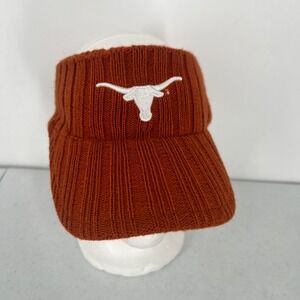 Vintage Texas Longhorns Starter Knit Visor Burnt Orange Ribbed Hat One Size
